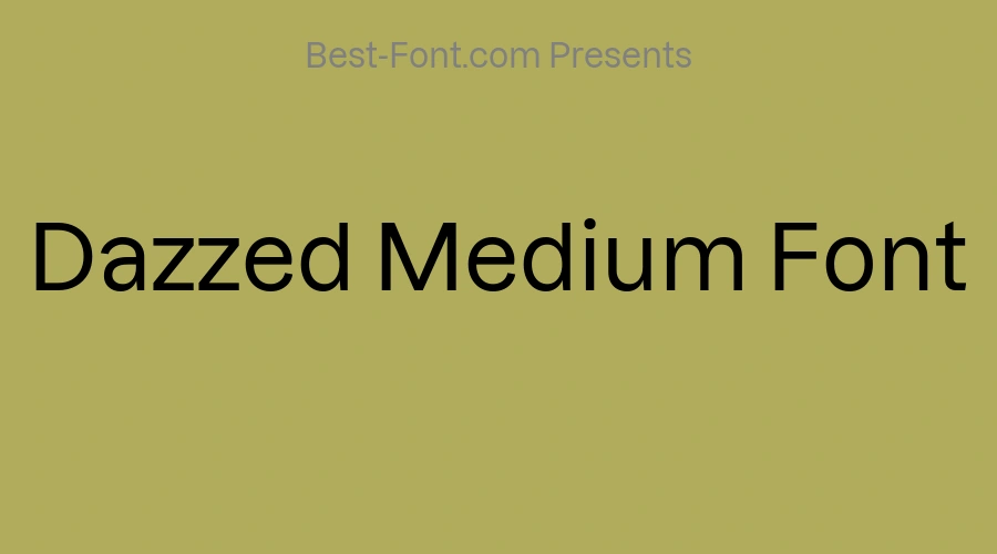 Dazzed Medium Font