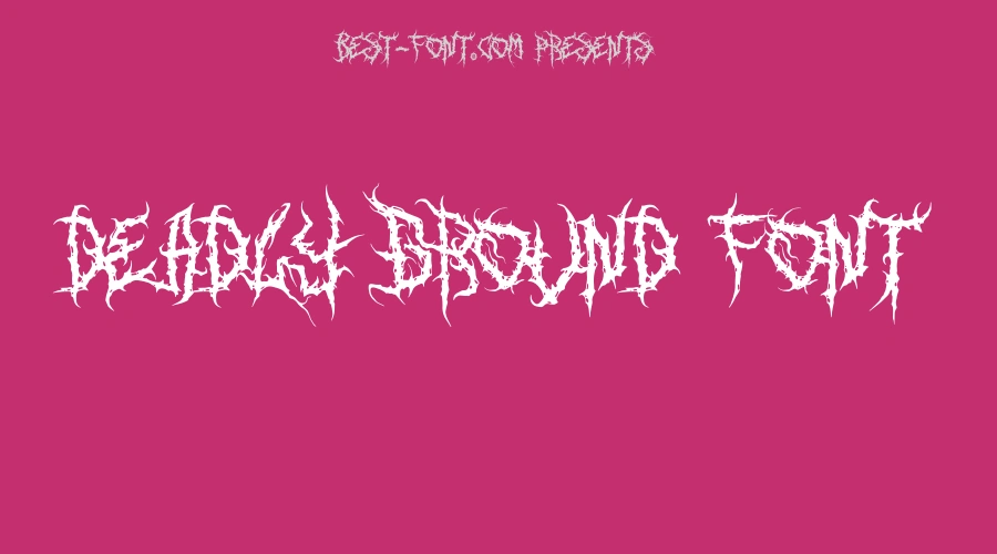 Deadly Ground Font