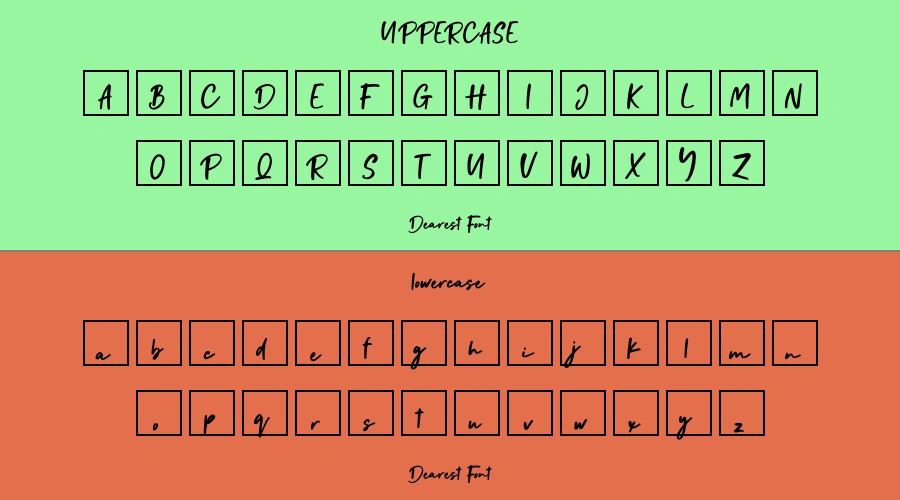 Dearest Font Preview