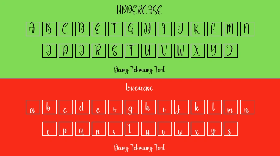 Deary February Font Preview