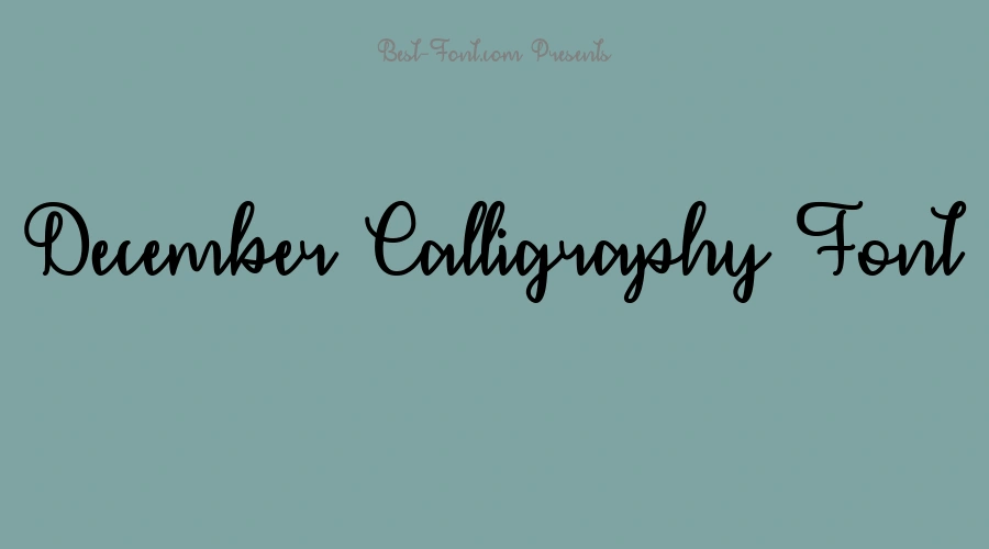 December Calligraphy Font