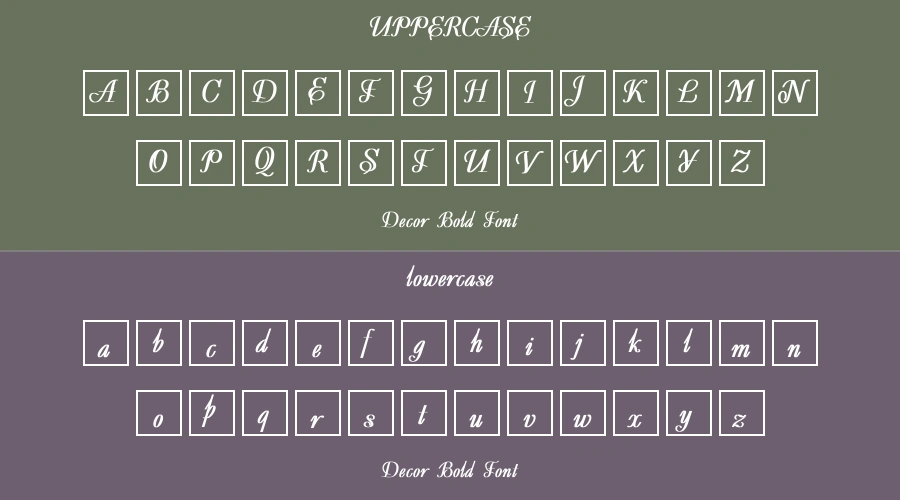 Decor Bold Font Preview