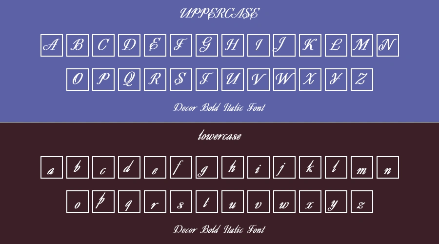 Decor Bold Italic Font Preview