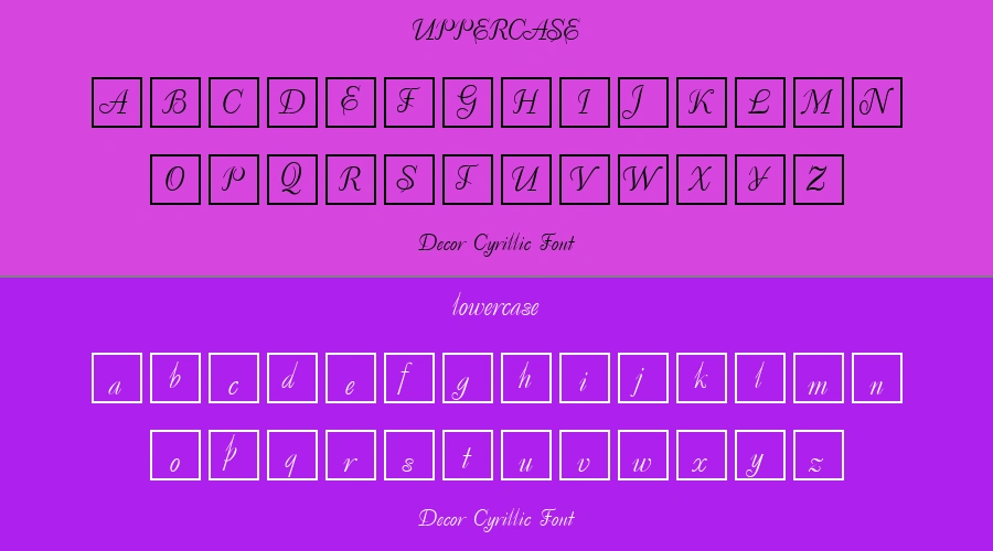 Decor Cyrillic Font Preview