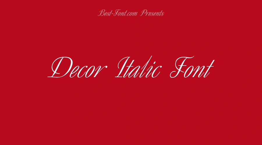 Decor Italic Font