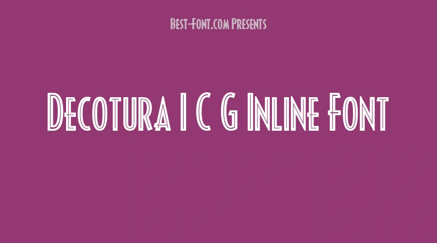 Decotura I C G Inline Font