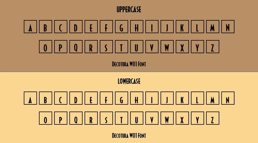 Decotura W01 Font Preview