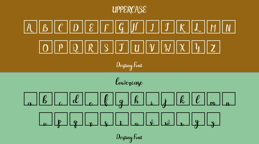 Destiny Font Preview