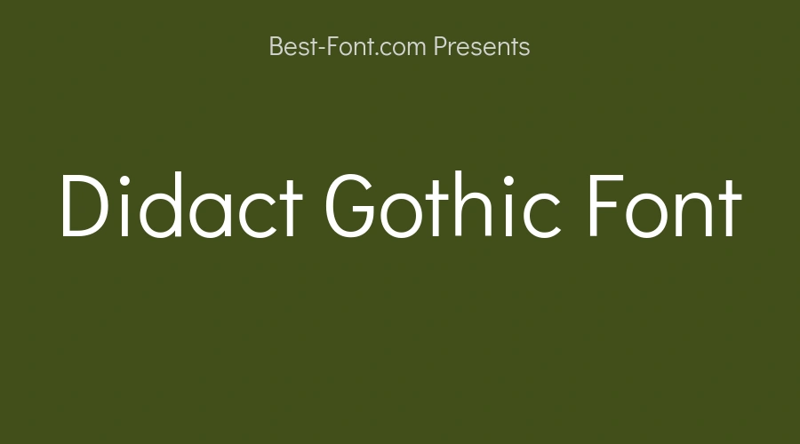 Didact Gothic Font