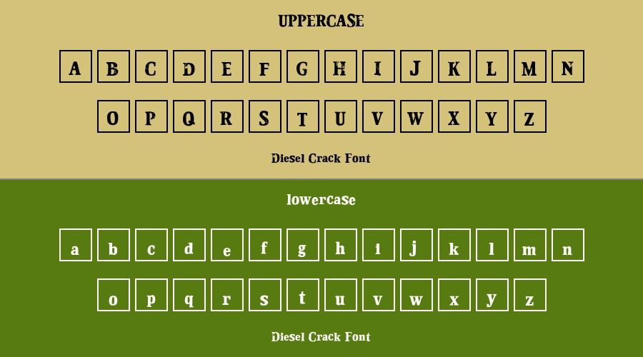 Diesel Crack Font Preview