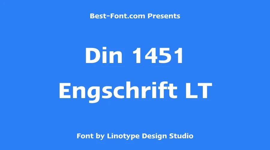 Din-1451-Engschrift-Lt-Font