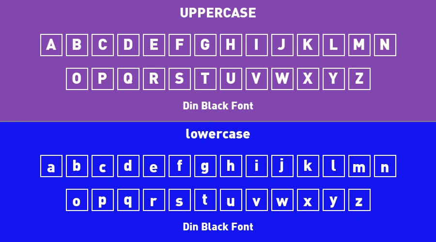 Din Black Font Preview