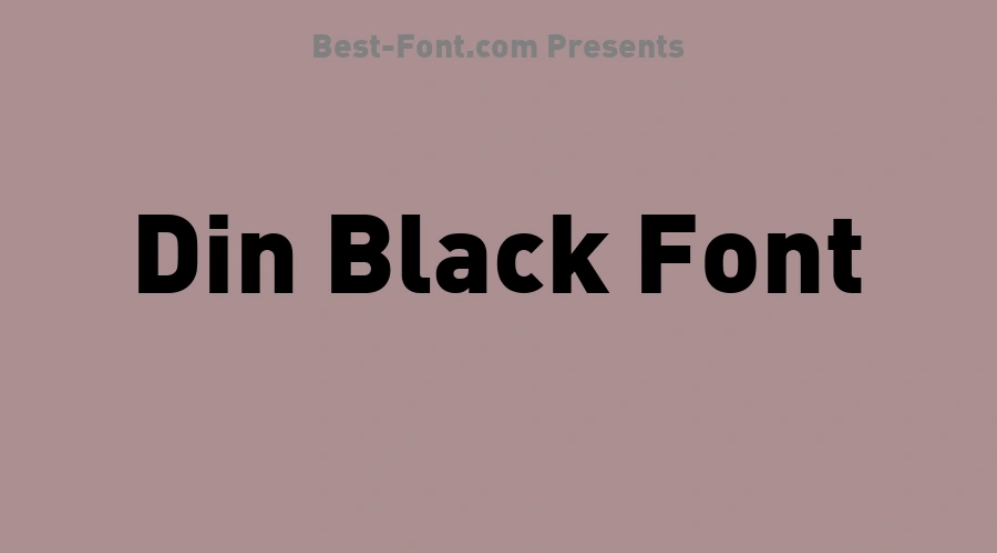 Din Black Font
