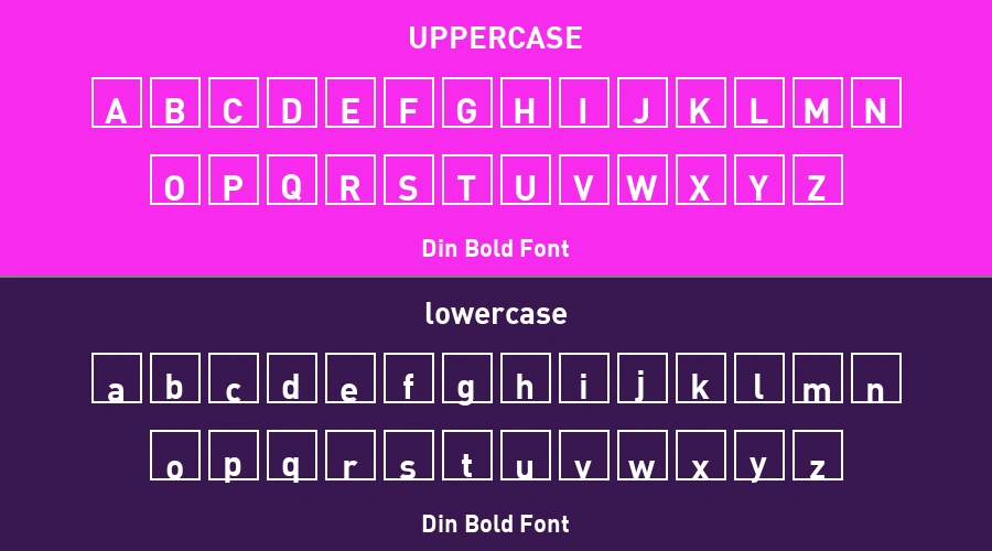 Din Bold Font Preview