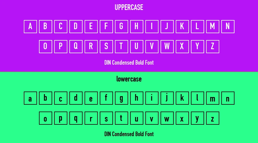 DIN Condensed Bold Font Preview