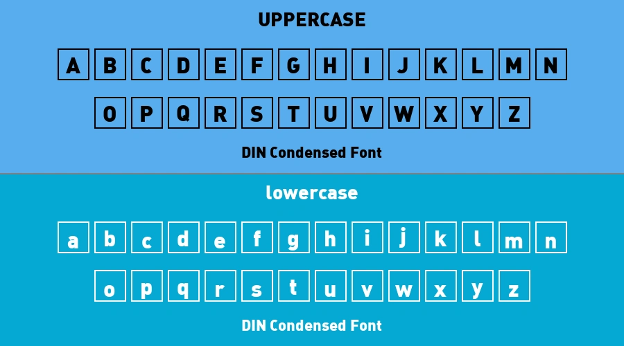 DIN Condensed Font Preview