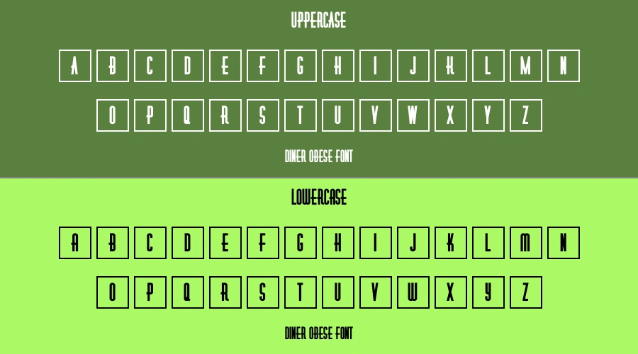 Diner Obese Font Preview