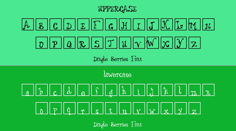 Dingle Berries Font Preview