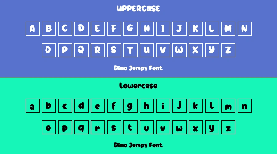 Dino Jumps Font Preview