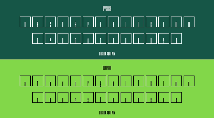 Disclaimer Classic Font Preview