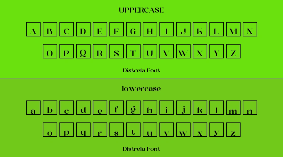 Distrela Font Preview