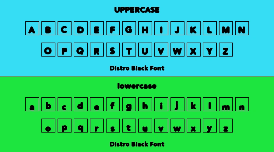 Distro Black Font Preview
