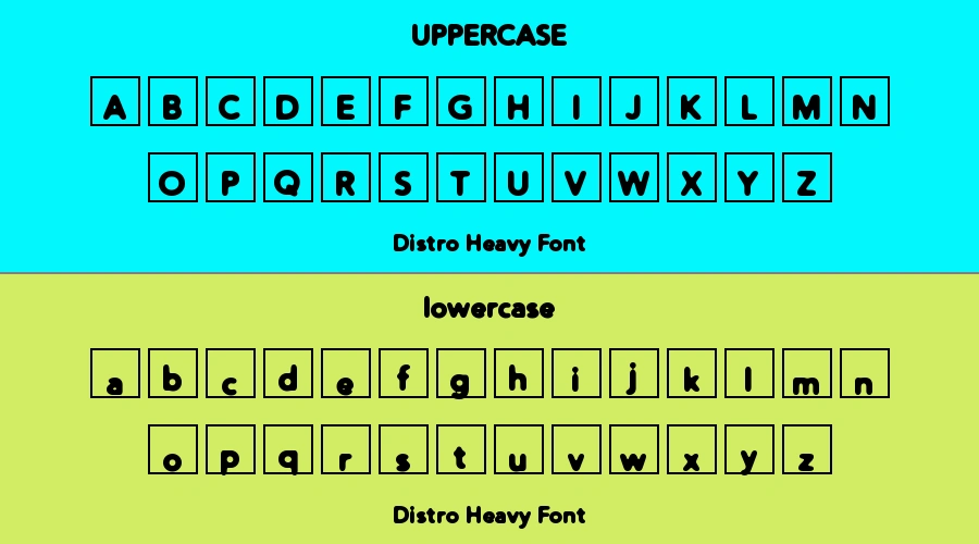 Distro Heavy Font Preview