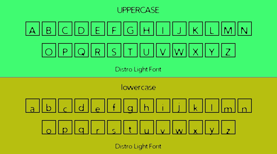 Distro Light Font Preview