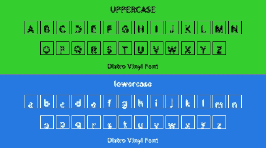 Distro Vinyl Font Preview