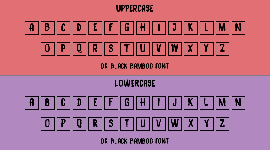 DK Black Bamboo Font Preview