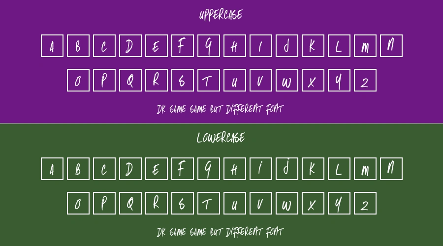 DK Same Same But Different Font Preview