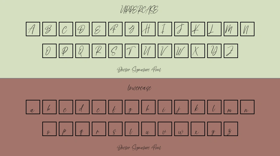Doctor Signature Font Preview