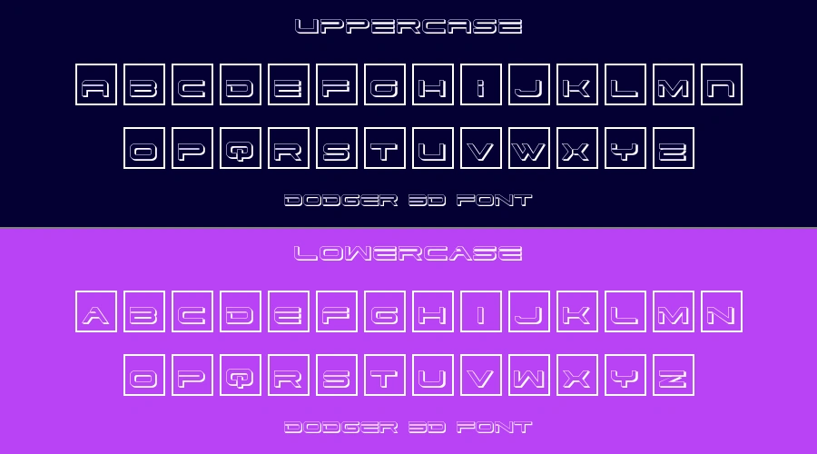 Dodger 3D Font Preview