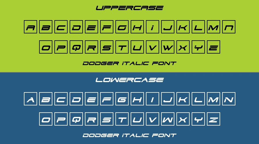 Dodger Italic Font Preview