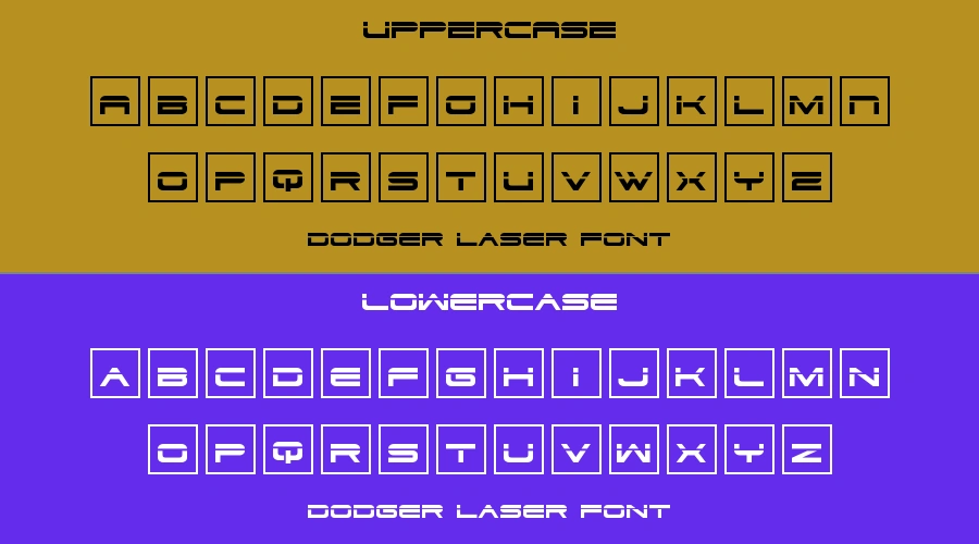 Dodger Laser Font Preview