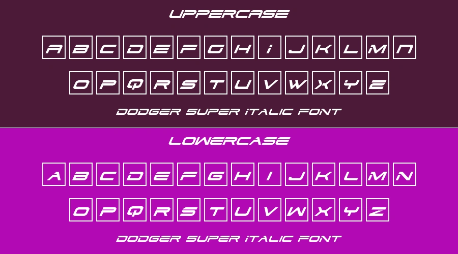 Dodger Super Italic Font Preview