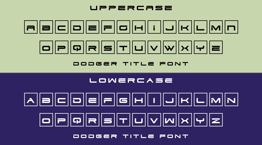 Dodger Title Font Preview