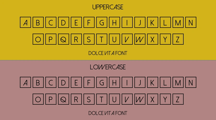 Dolce Vita Font Preview