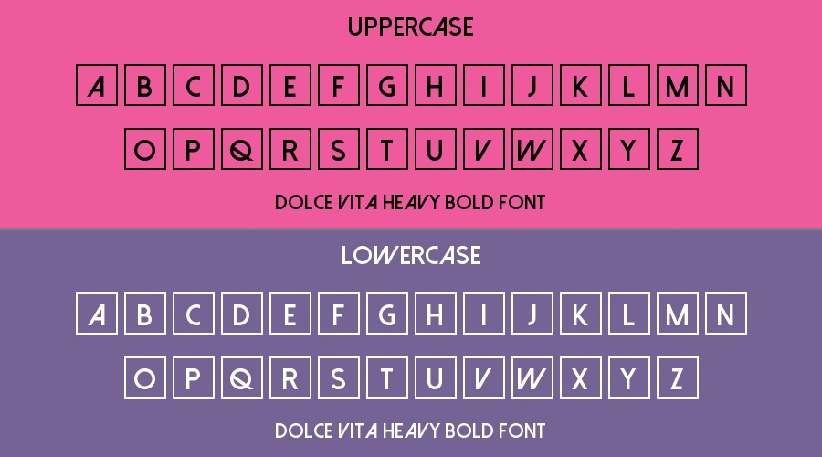 Dolce Vita Heavy Bold Font Preview