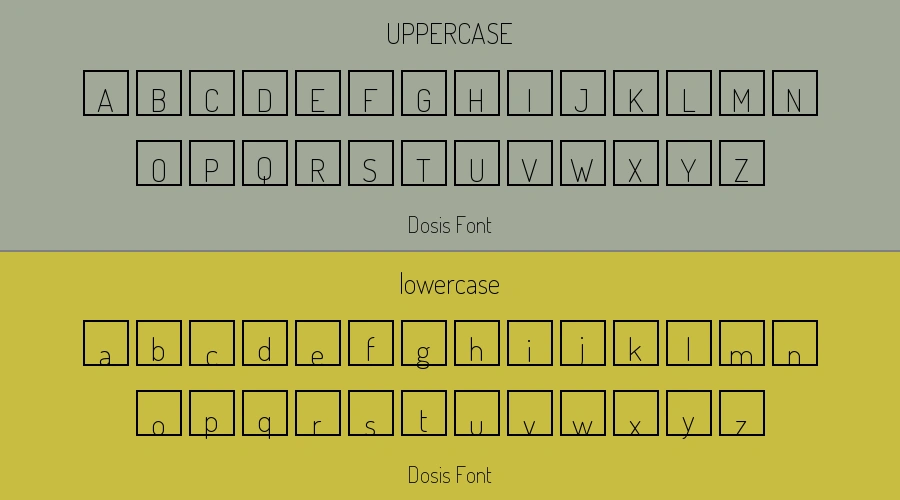 Dosis Font Preview
