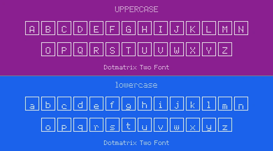 Dotmatrix Two Font Preview