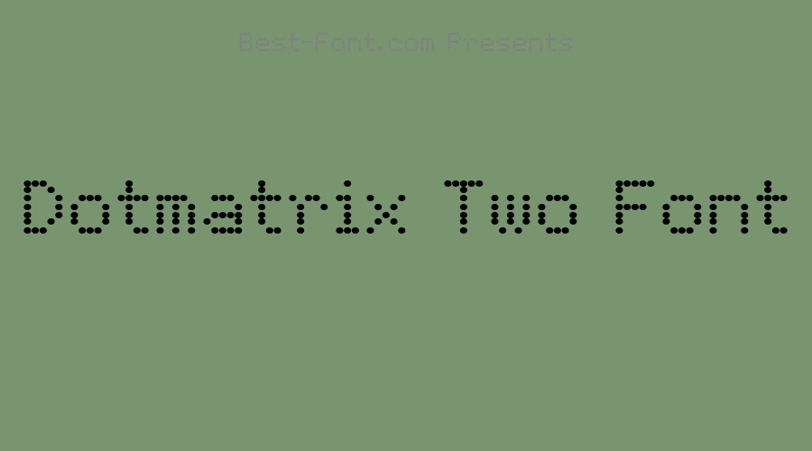 Dotmatrix Two Font