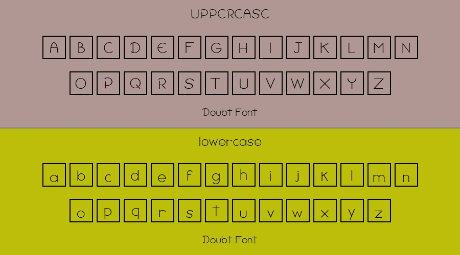 Doubt Font Preview