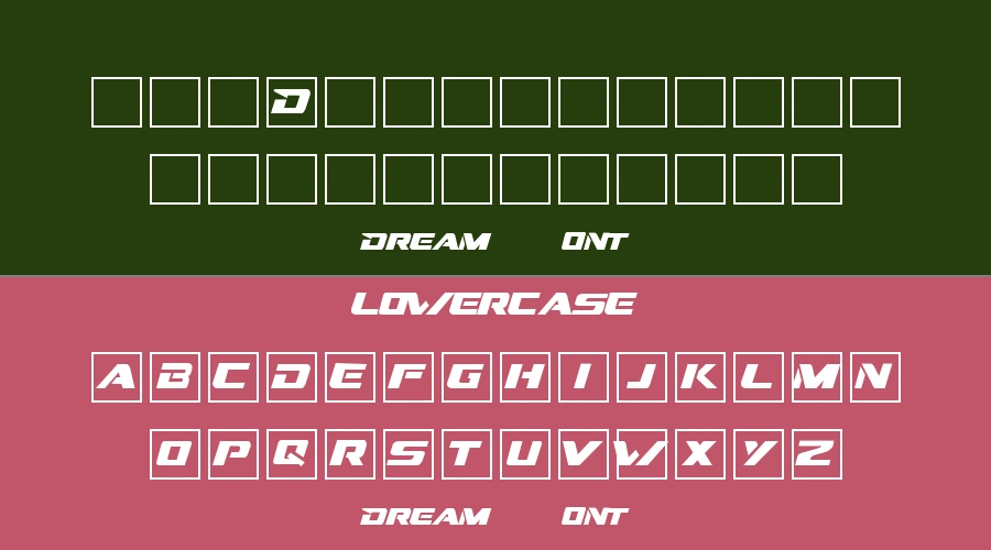 Dream MMA Font Preview