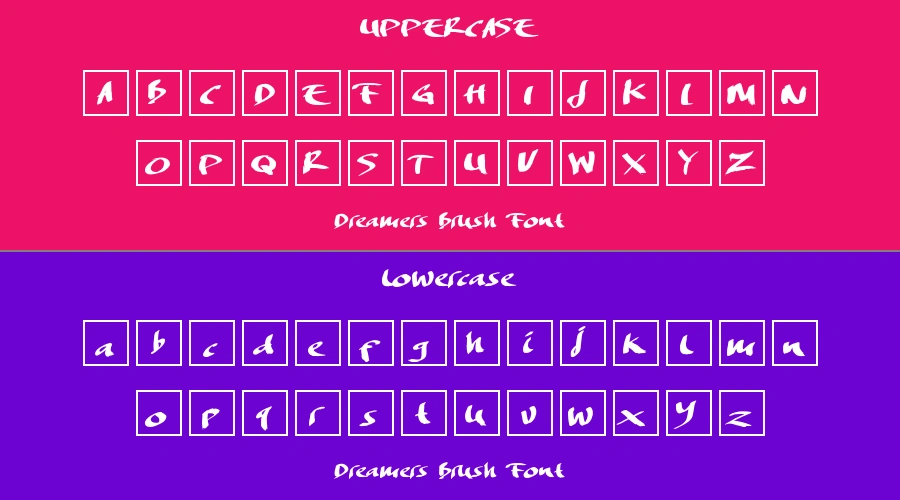 Dreamers Brush Font Preview