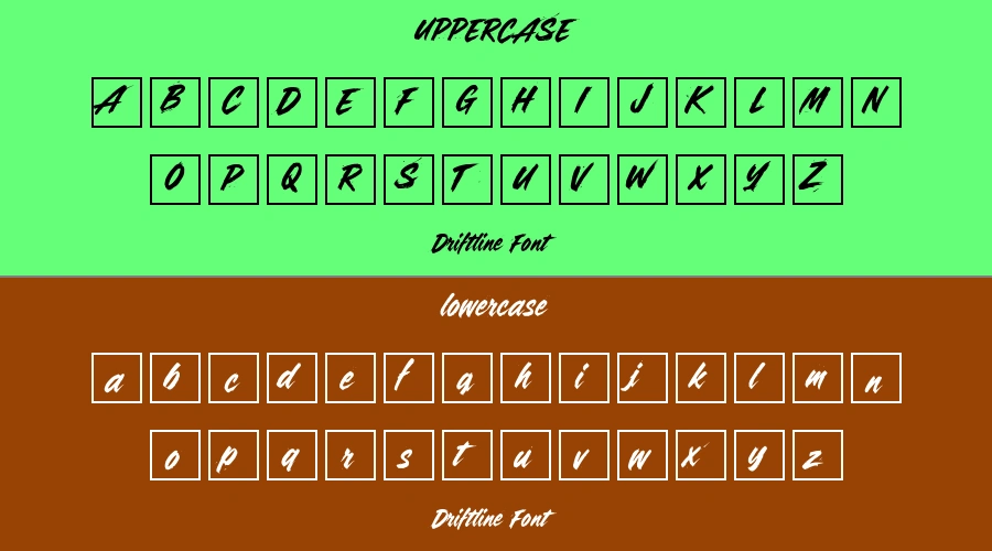 Driftline Font Preview