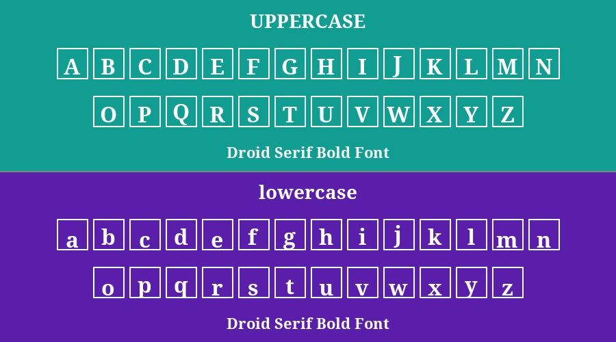 Droid Serif Bold Font Preview