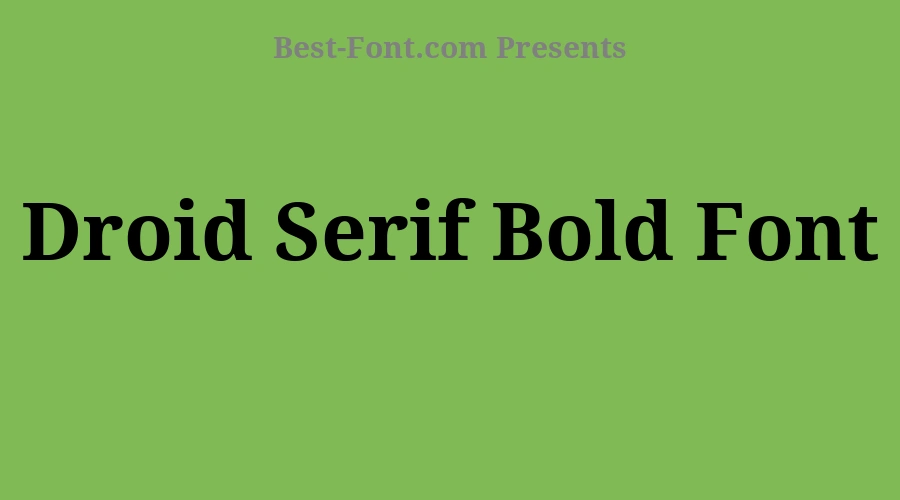 Droid Serif Bold Font