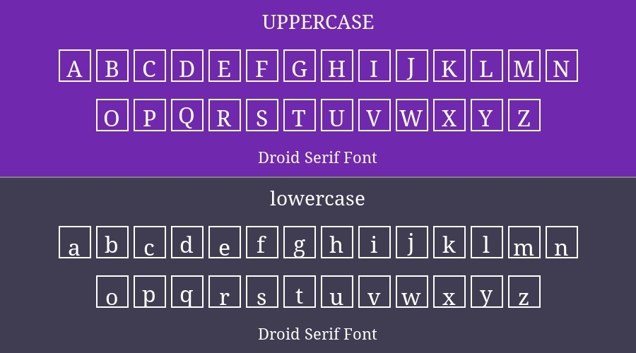 Droid Serif Font Preview