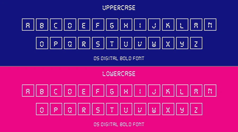 Ds Digital Bold Font Preview